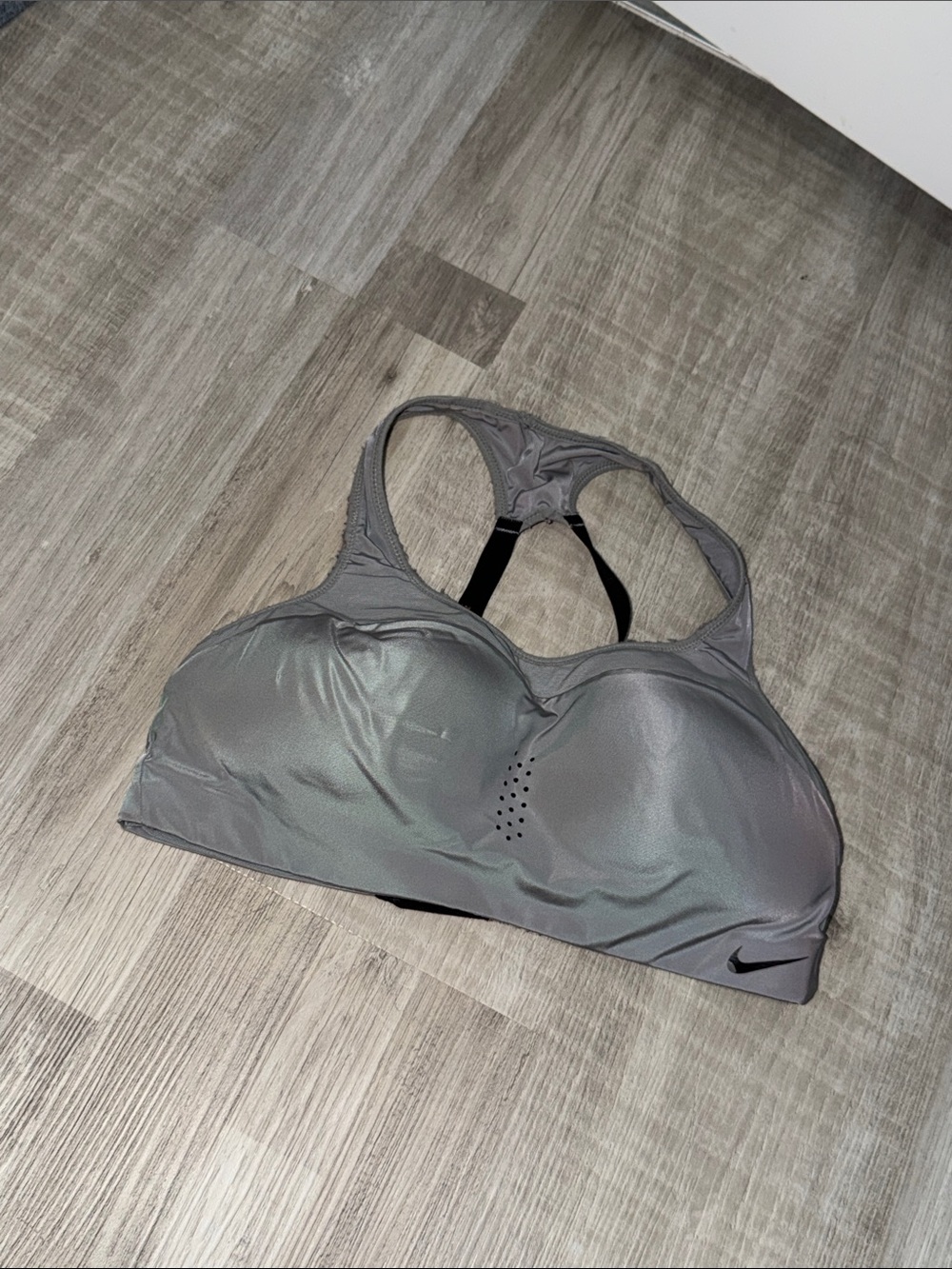 Nike Gray Racerback High-Support Sports Bra